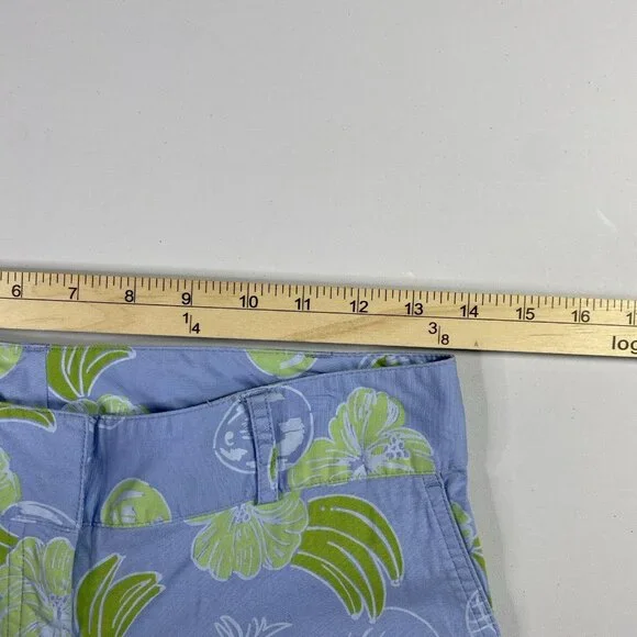 VTG Lilly Pulitzer Pants 2 Purple Fruit Capri Crop Chino Floral Wide Leg - Picture 9 of 12